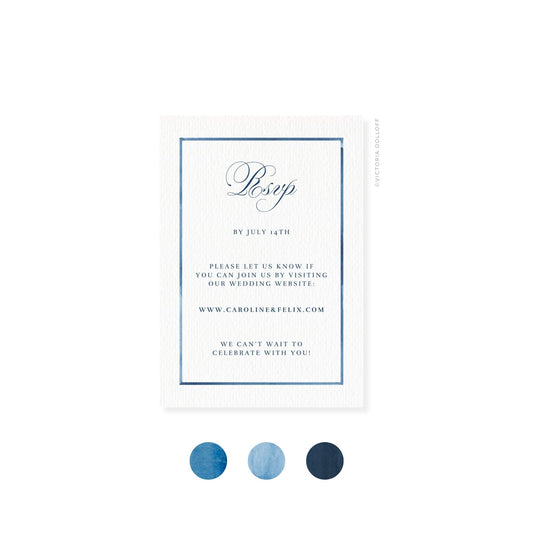 Caroline Collection | Watercolor Border RSVP Card