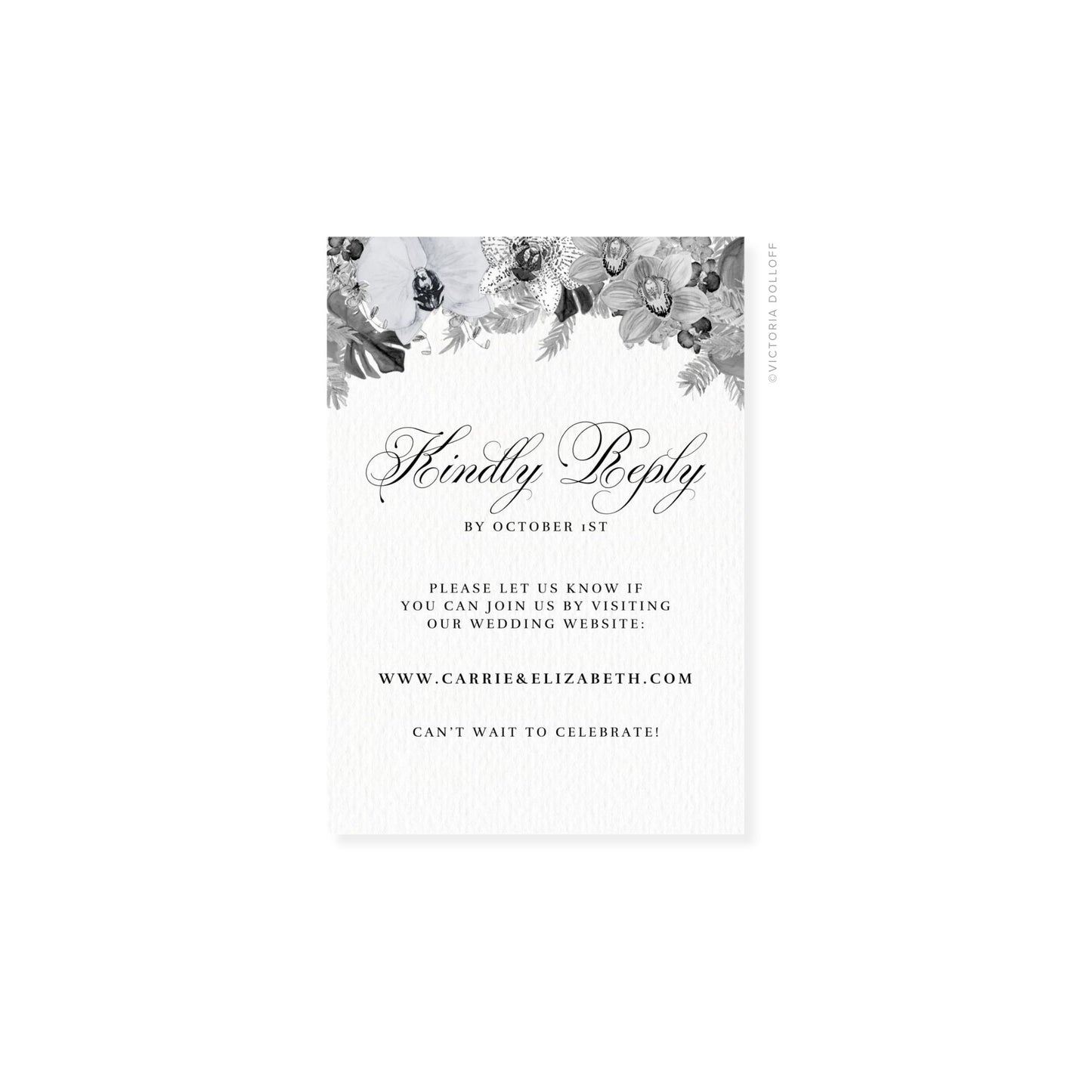 Carrie Collection | Floral Watercolor RSVP Card