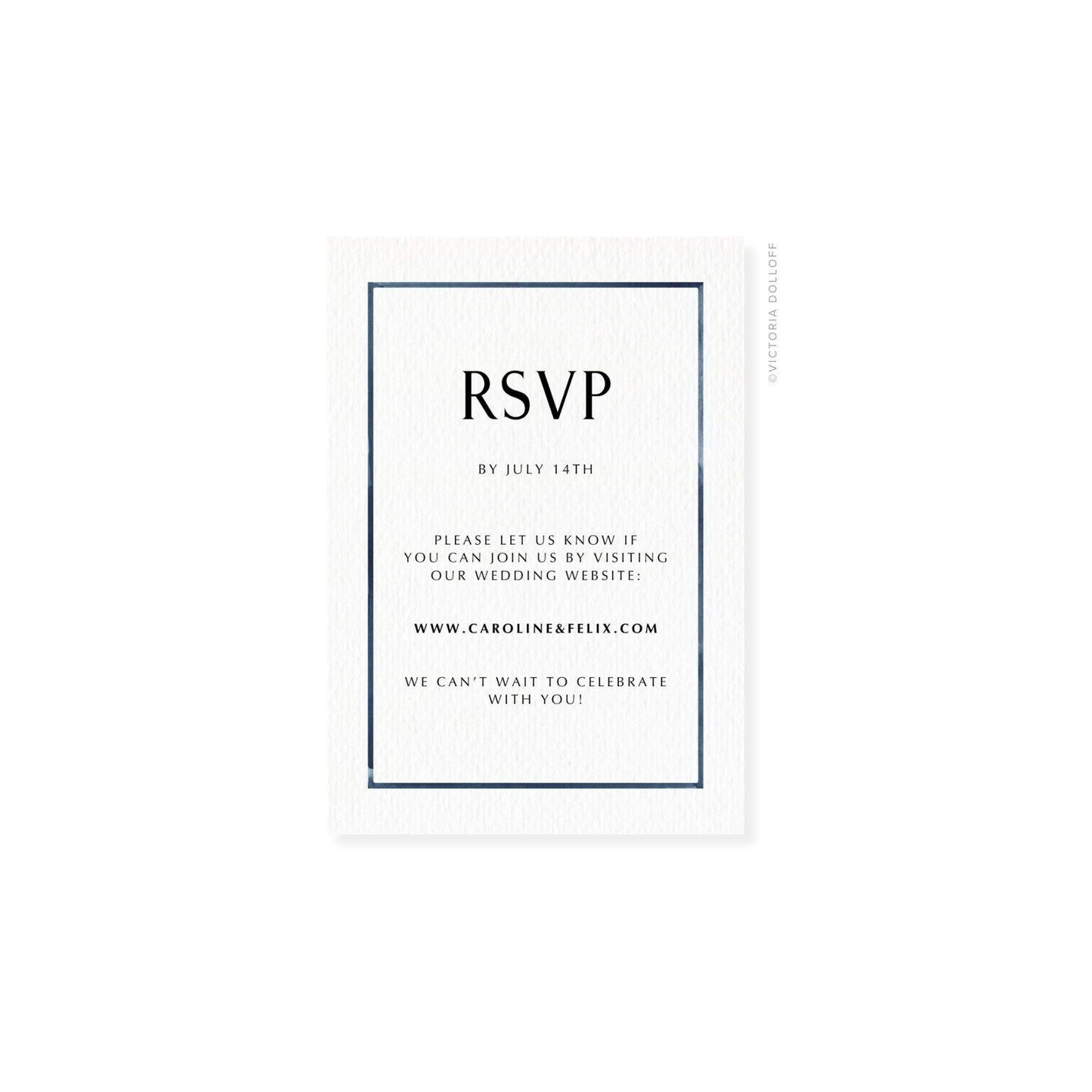 Caroline Collection | Watercolor Border RSVP Card