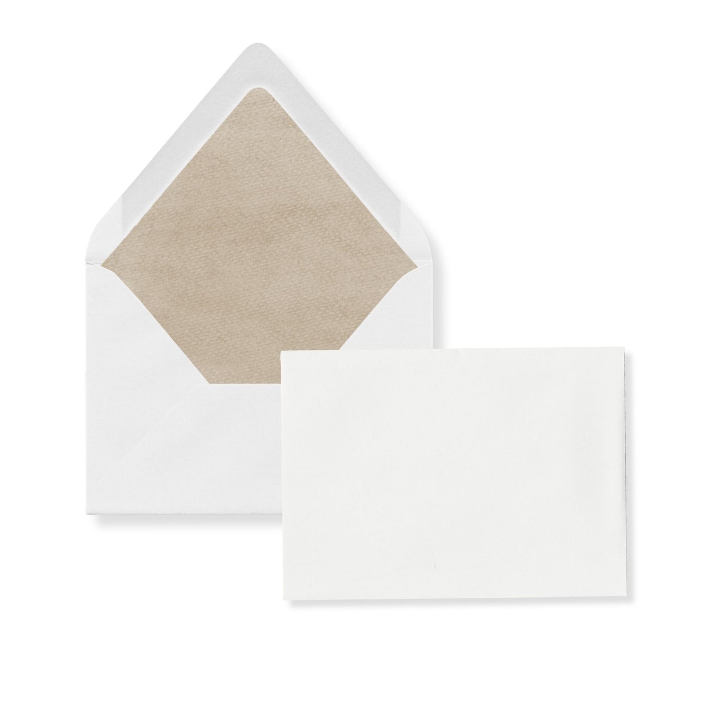 European flap invitation envelope with sand liner, blank unaddressed insert
