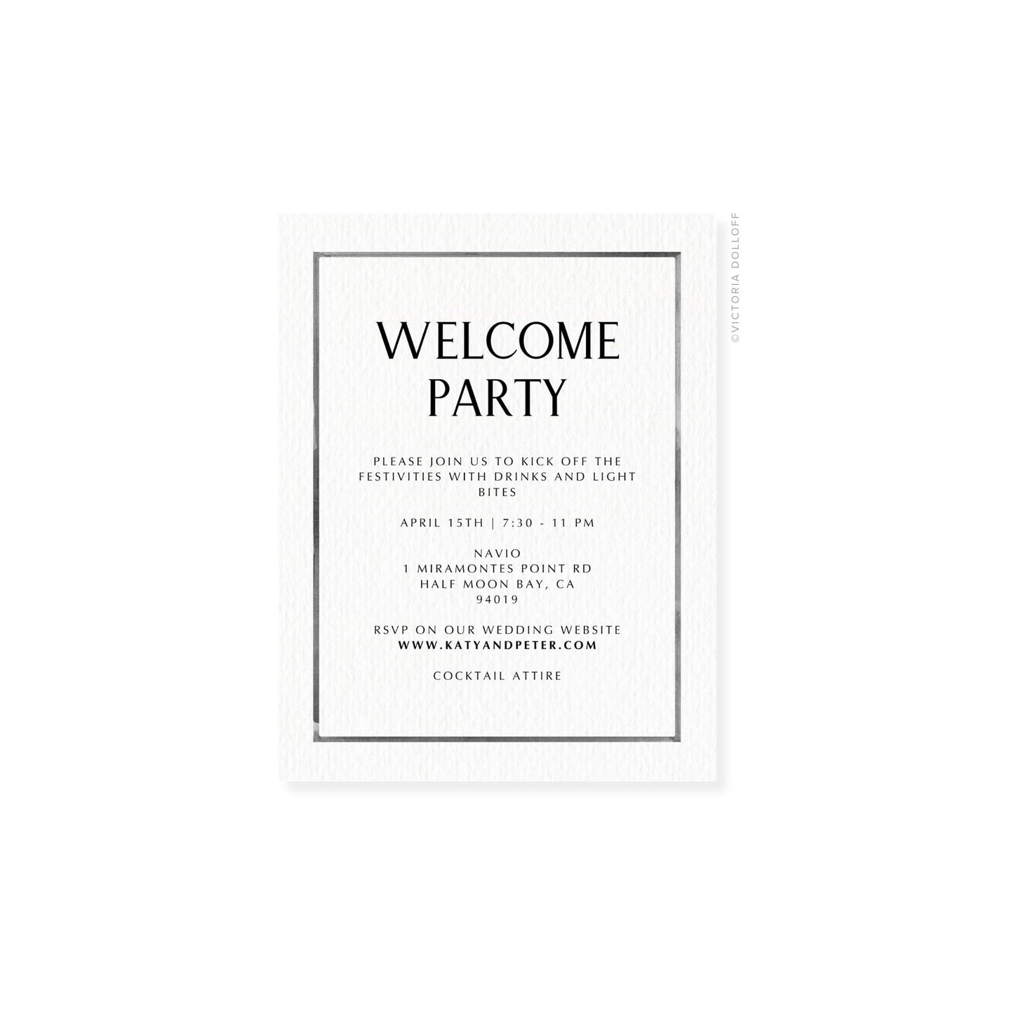 Kathryn Collection | Watercolor Border Enclosure Card
