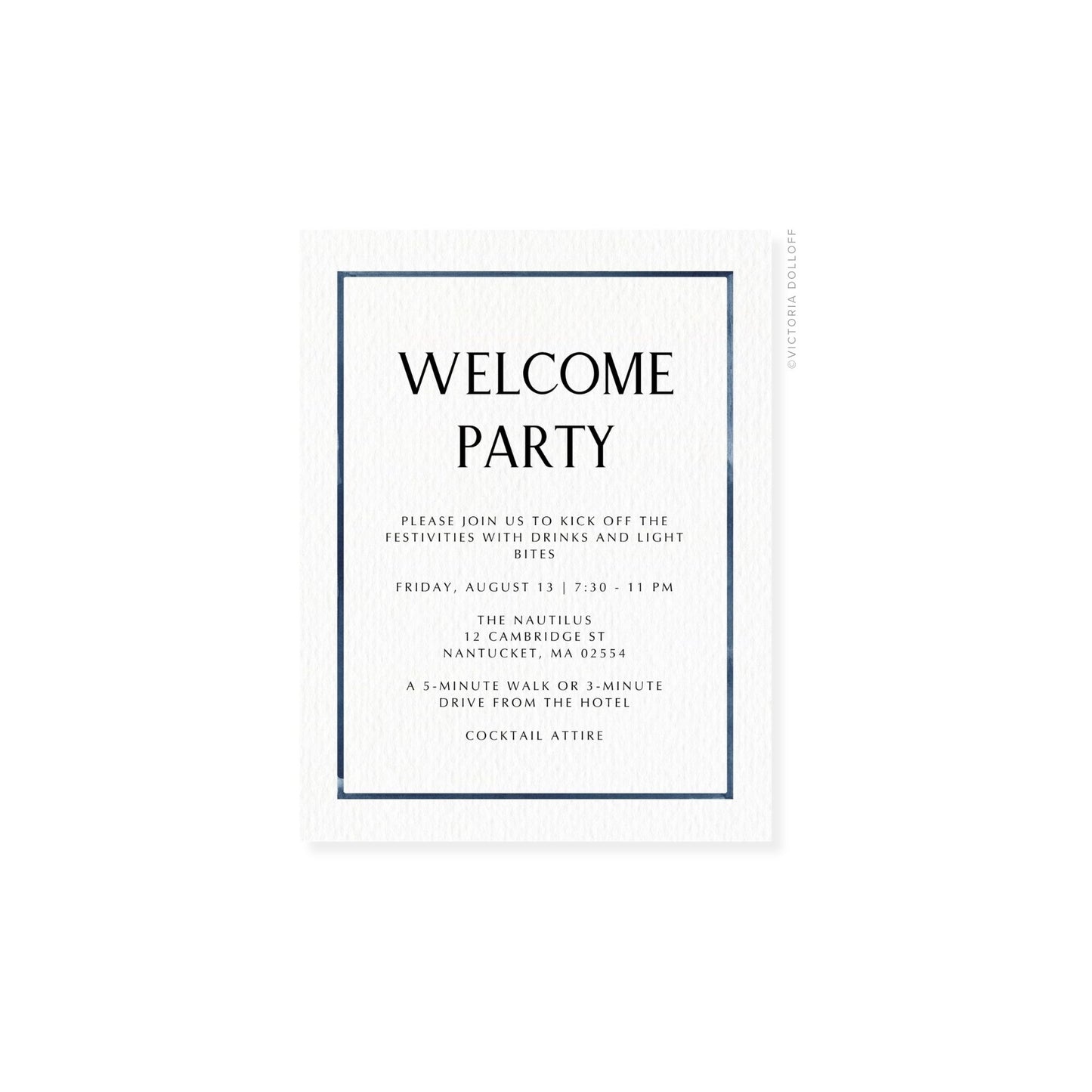 Caroline Collection | Watercolor Border Enclosure Card