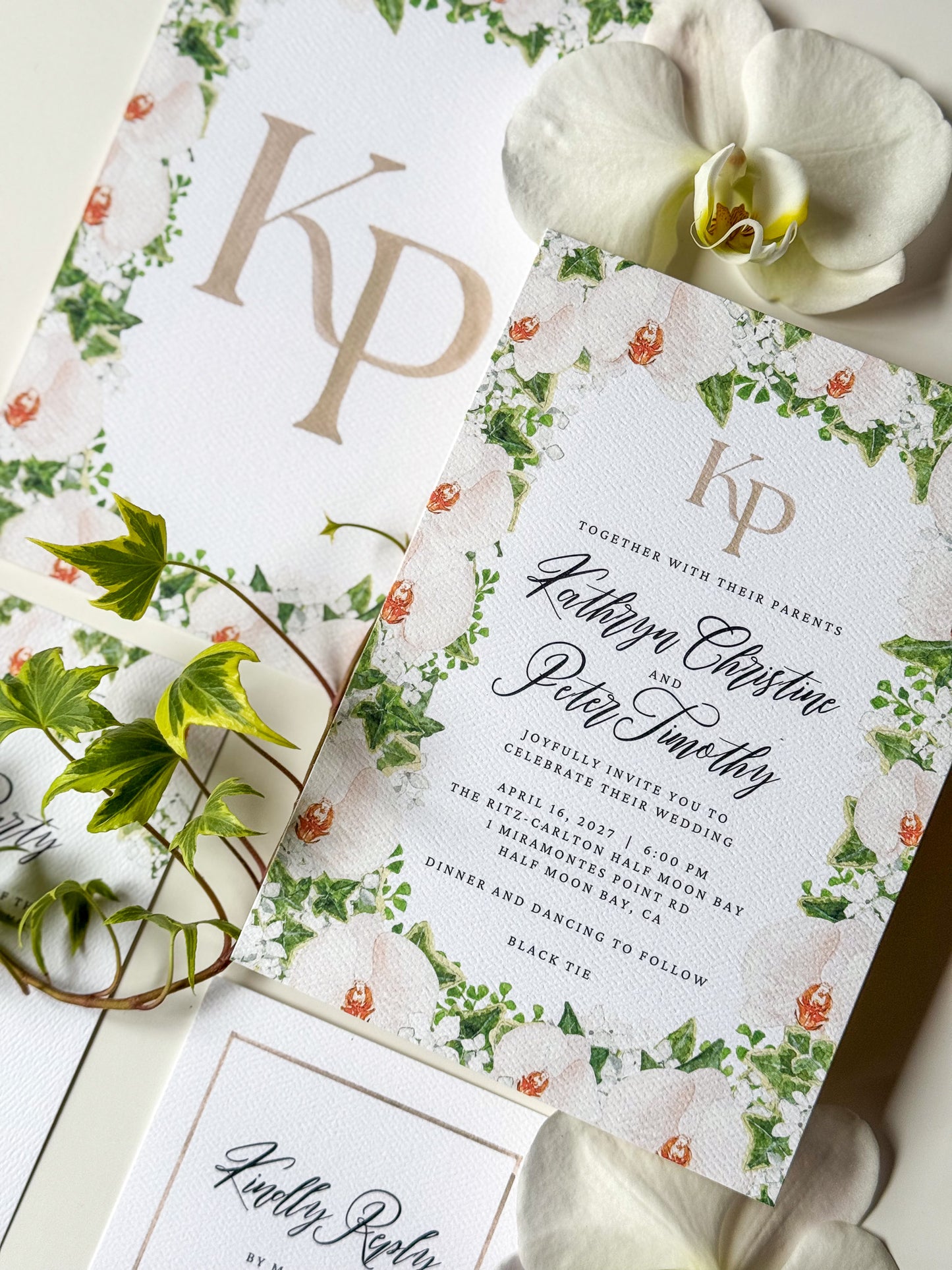 Kathryn Collection | Watercolor Wedding Invitation