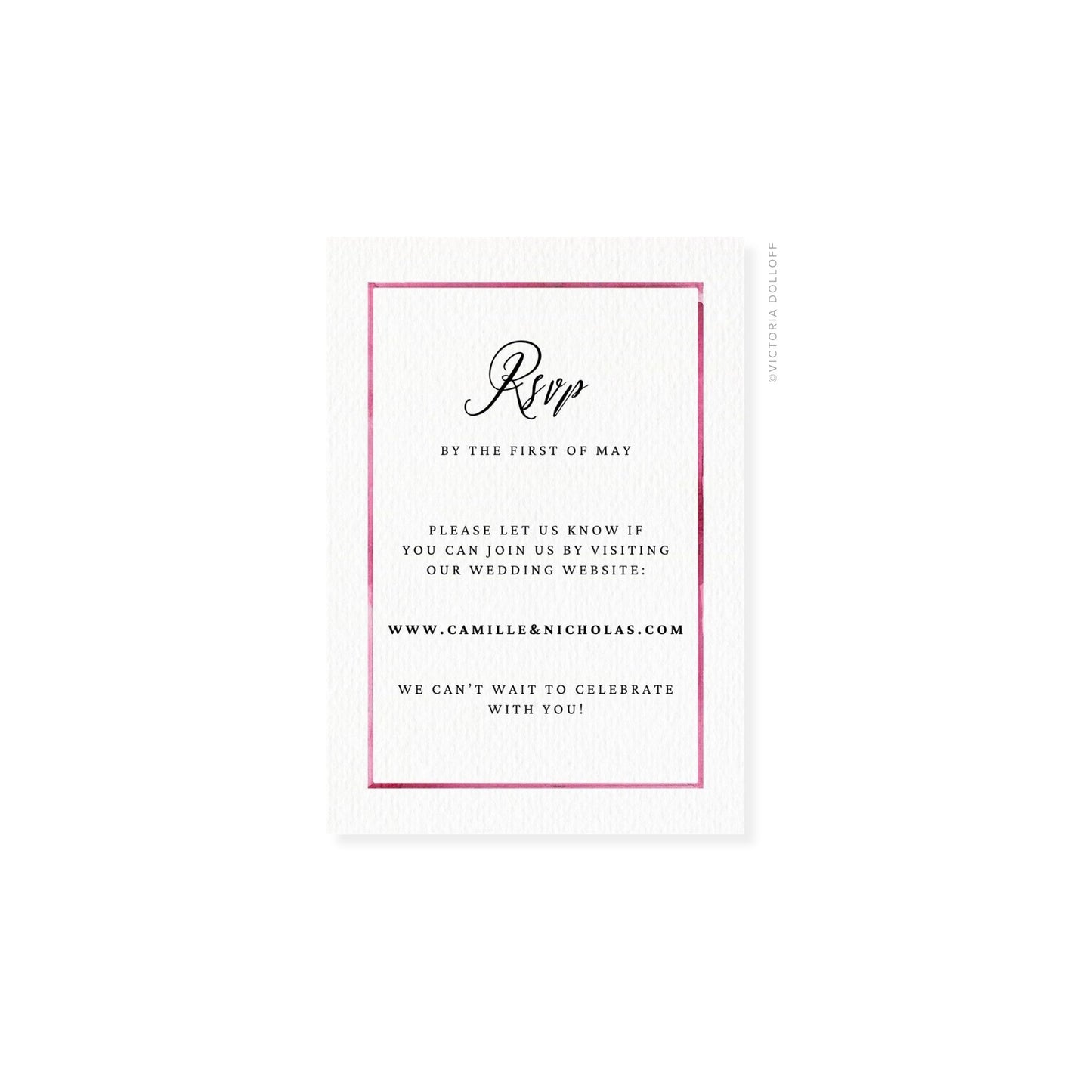 Camille Collection | Watercolor Border RSVP Card