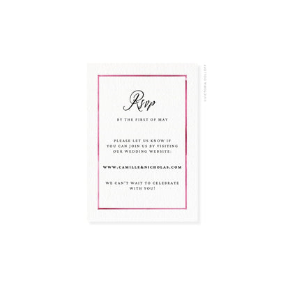Camille Collection | Watercolor Border RSVP Card