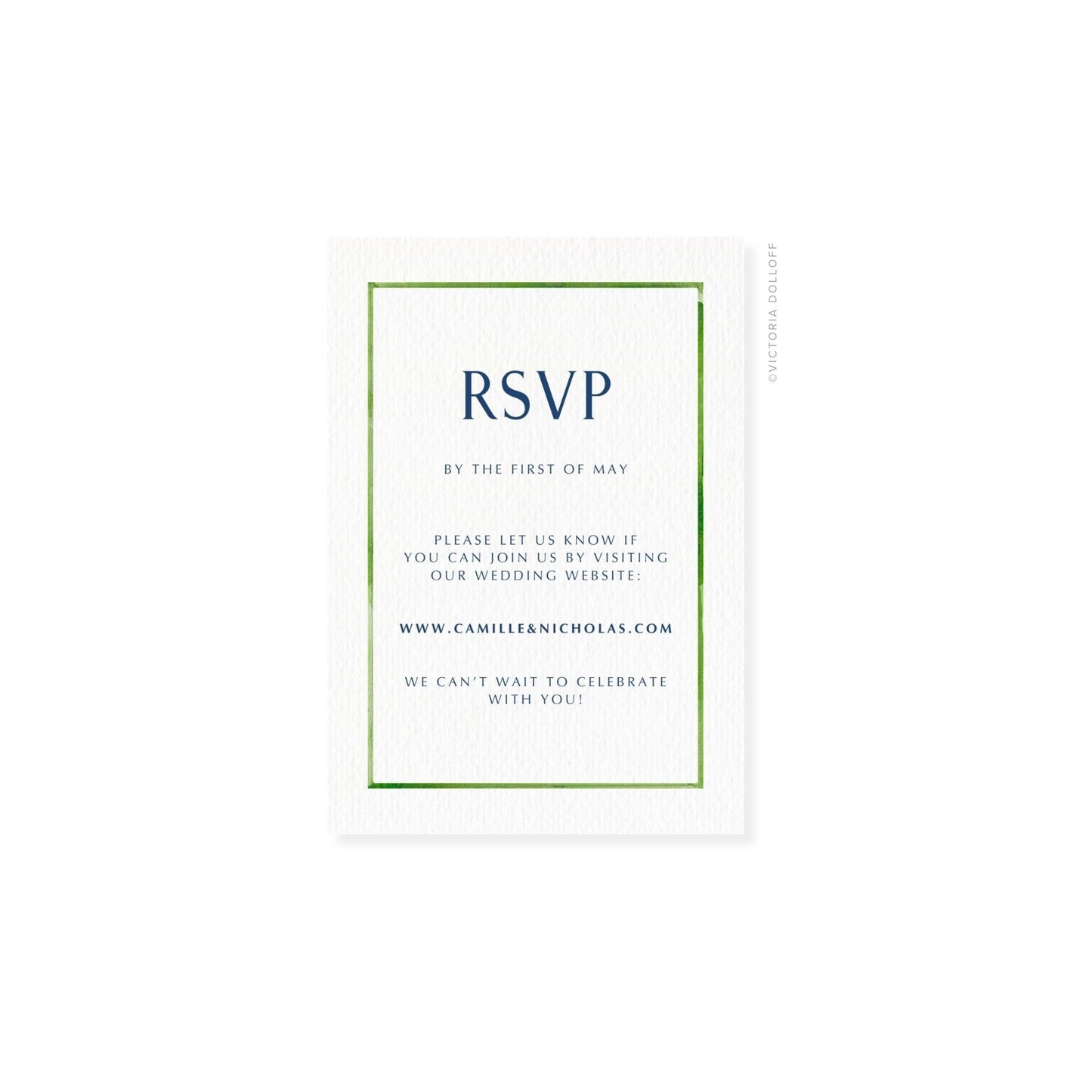 Camille Collection | Watercolor Border RSVP Card