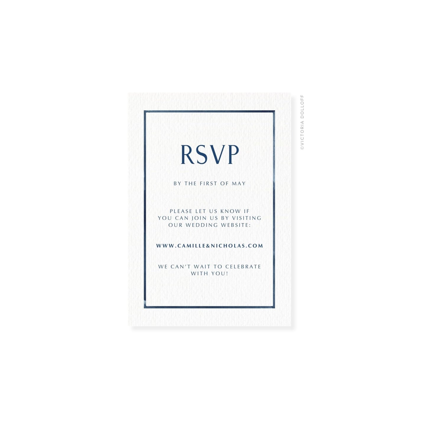 Camille Collection | Watercolor Border RSVP Card
