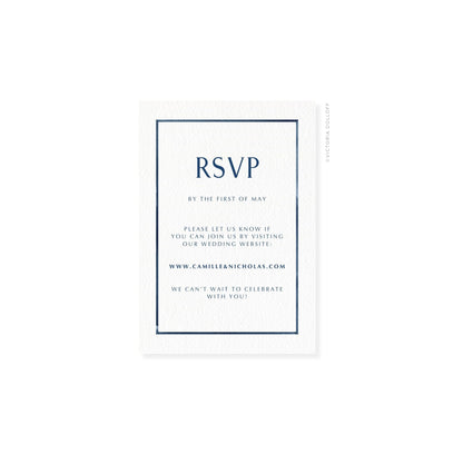 Camille Collection | Watercolor Border RSVP Card