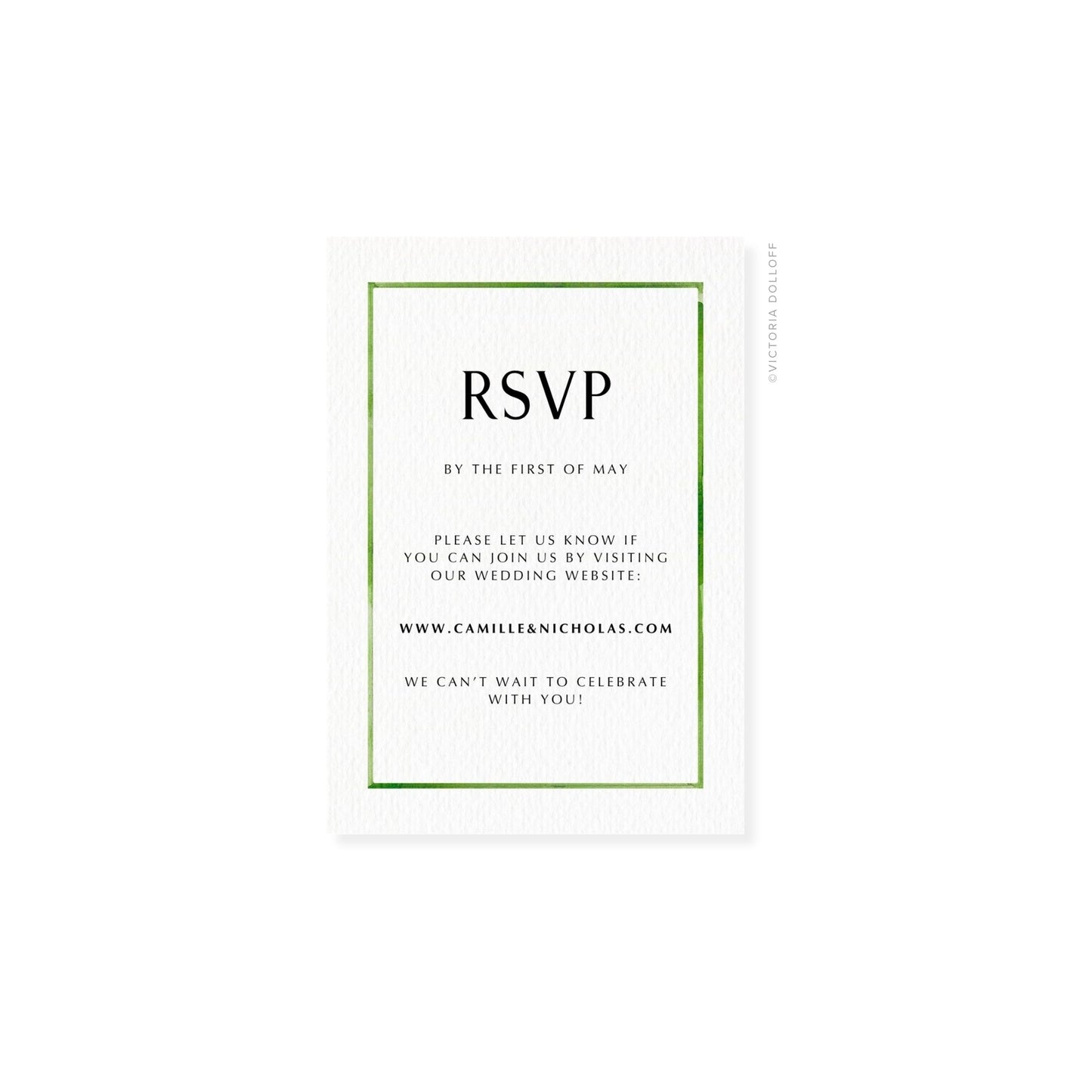 Camille Collection | Watercolor Border RSVP Card