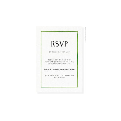 Camille Collection | Watercolor Border RSVP Card