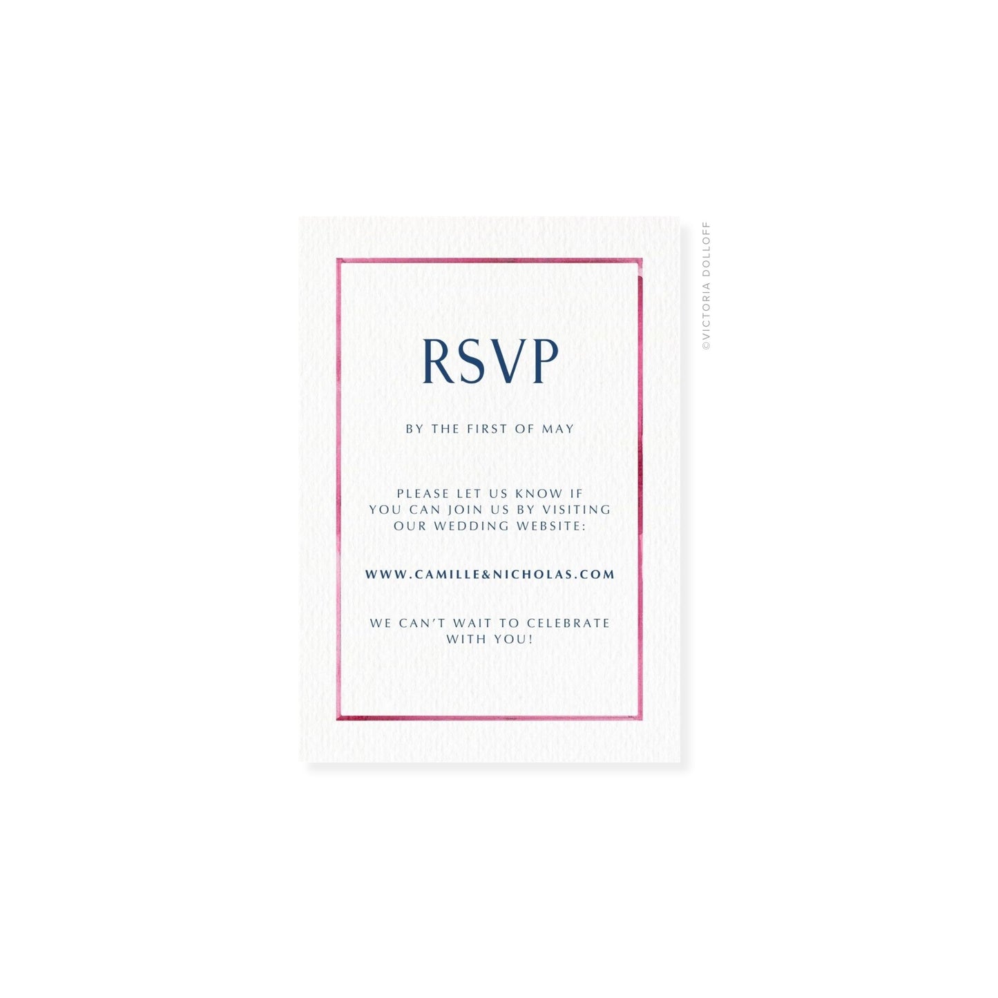 Camille Collection | Watercolor Border RSVP Card