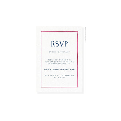 Camille Collection | Watercolor Border RSVP Card