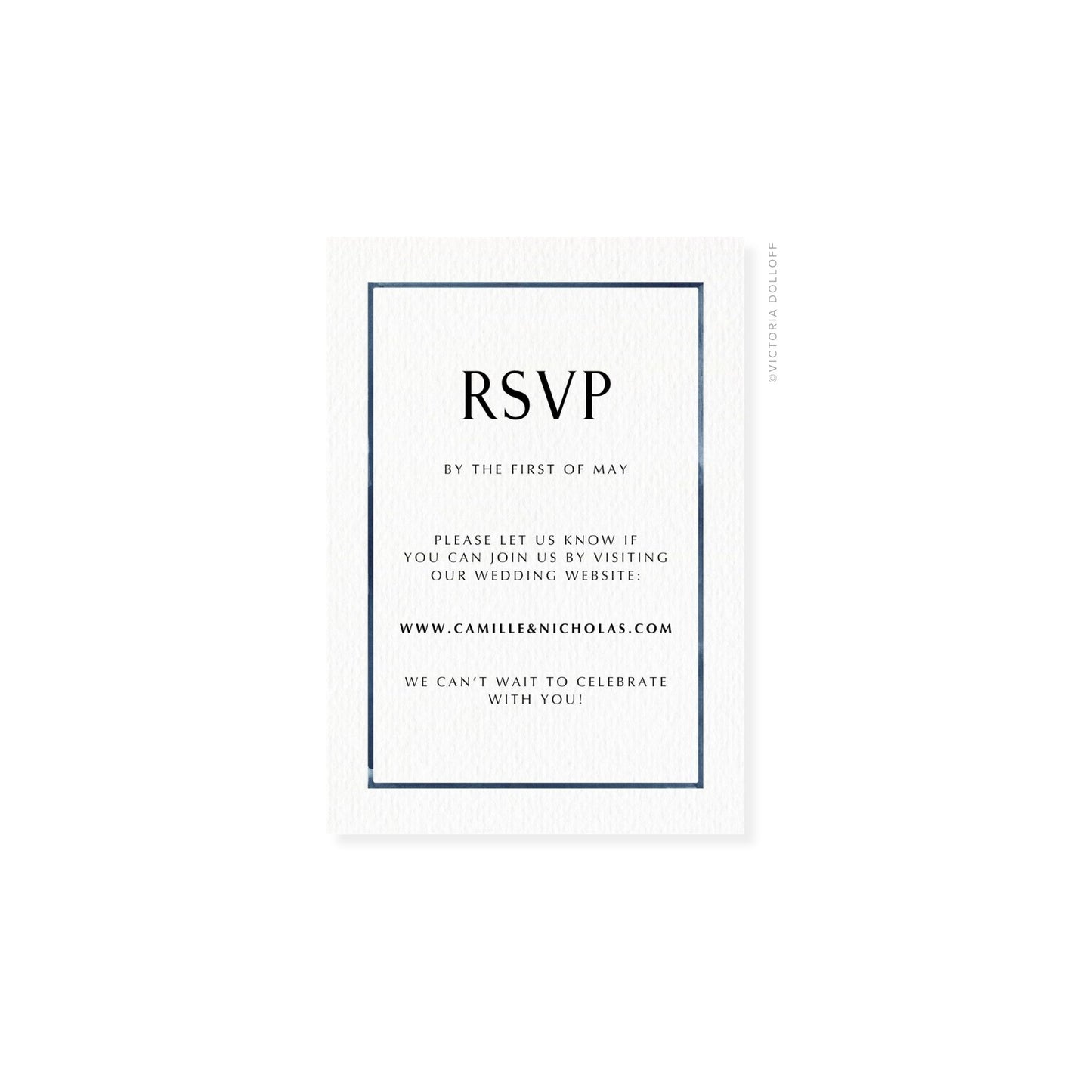 Camille Collection | Watercolor Border RSVP Card