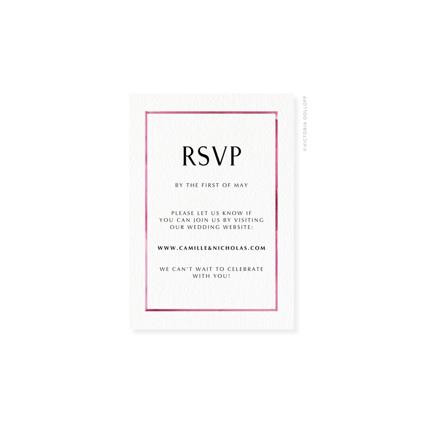 Camille Collection | Watercolor Border RSVP Card