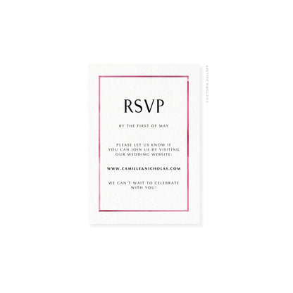 Camille Collection | Watercolor Border RSVP Card