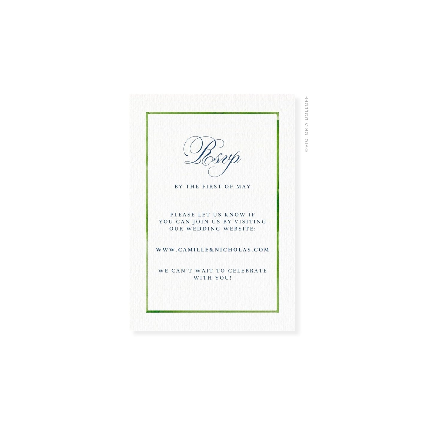 Camille Collection | Watercolor Border RSVP Card