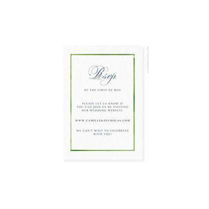 Camille Collection | Watercolor Border RSVP Card