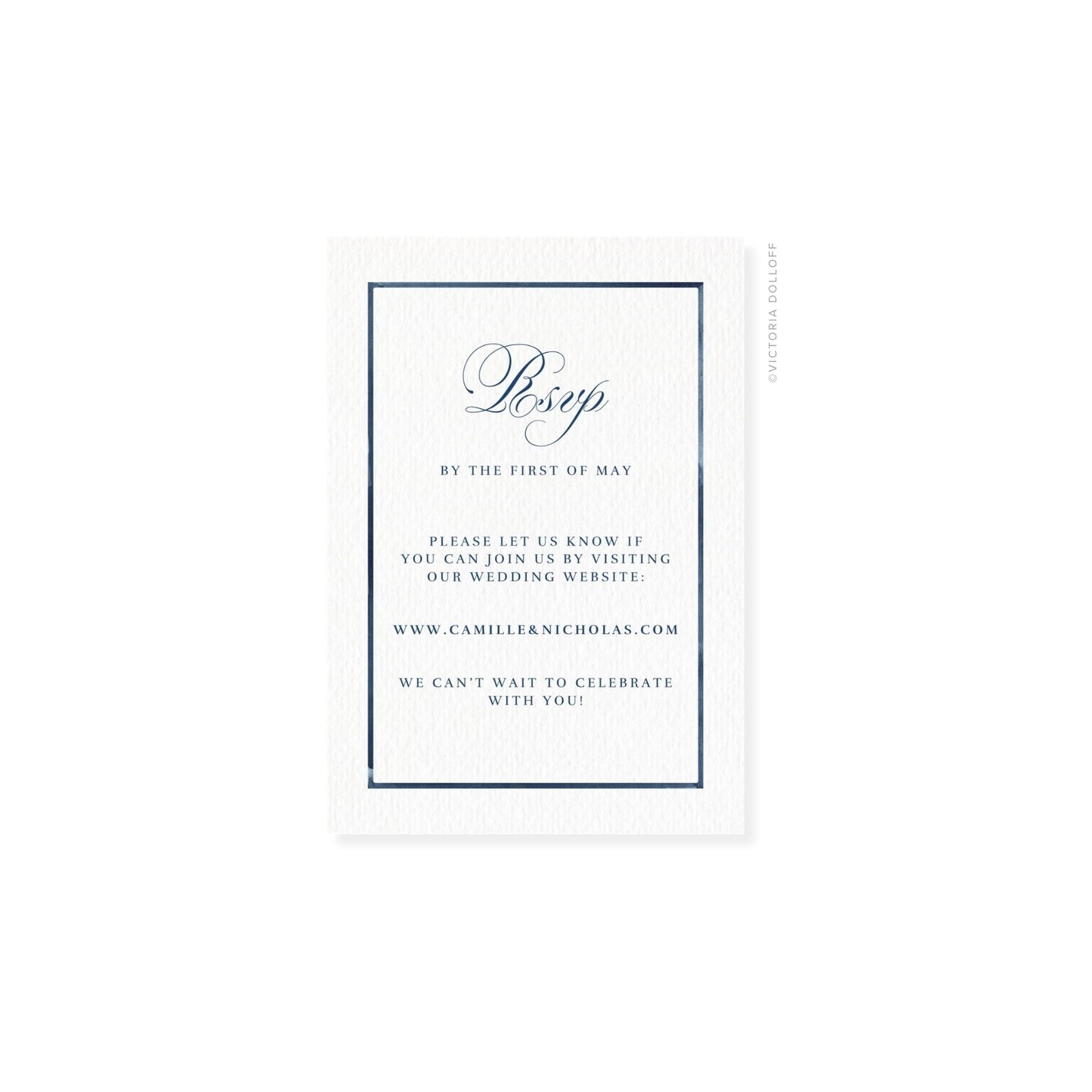 Camille Collection | Watercolor Border RSVP Card