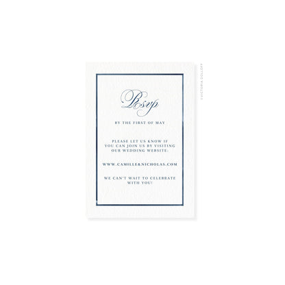 Camille Collection | Watercolor Border RSVP Card