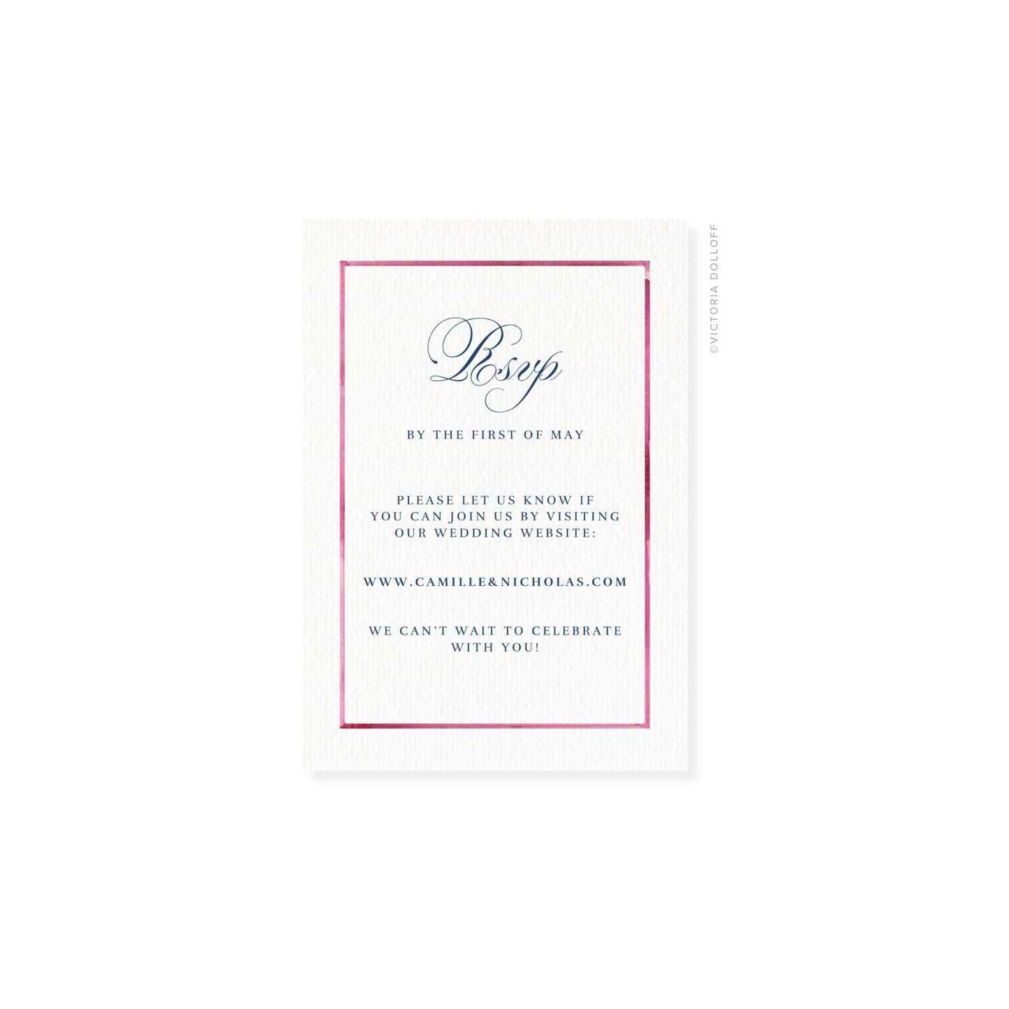 Camille Collection | Watercolor Border RSVP Card