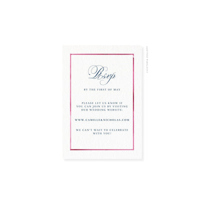 Camille Collection | Watercolor Border RSVP Card