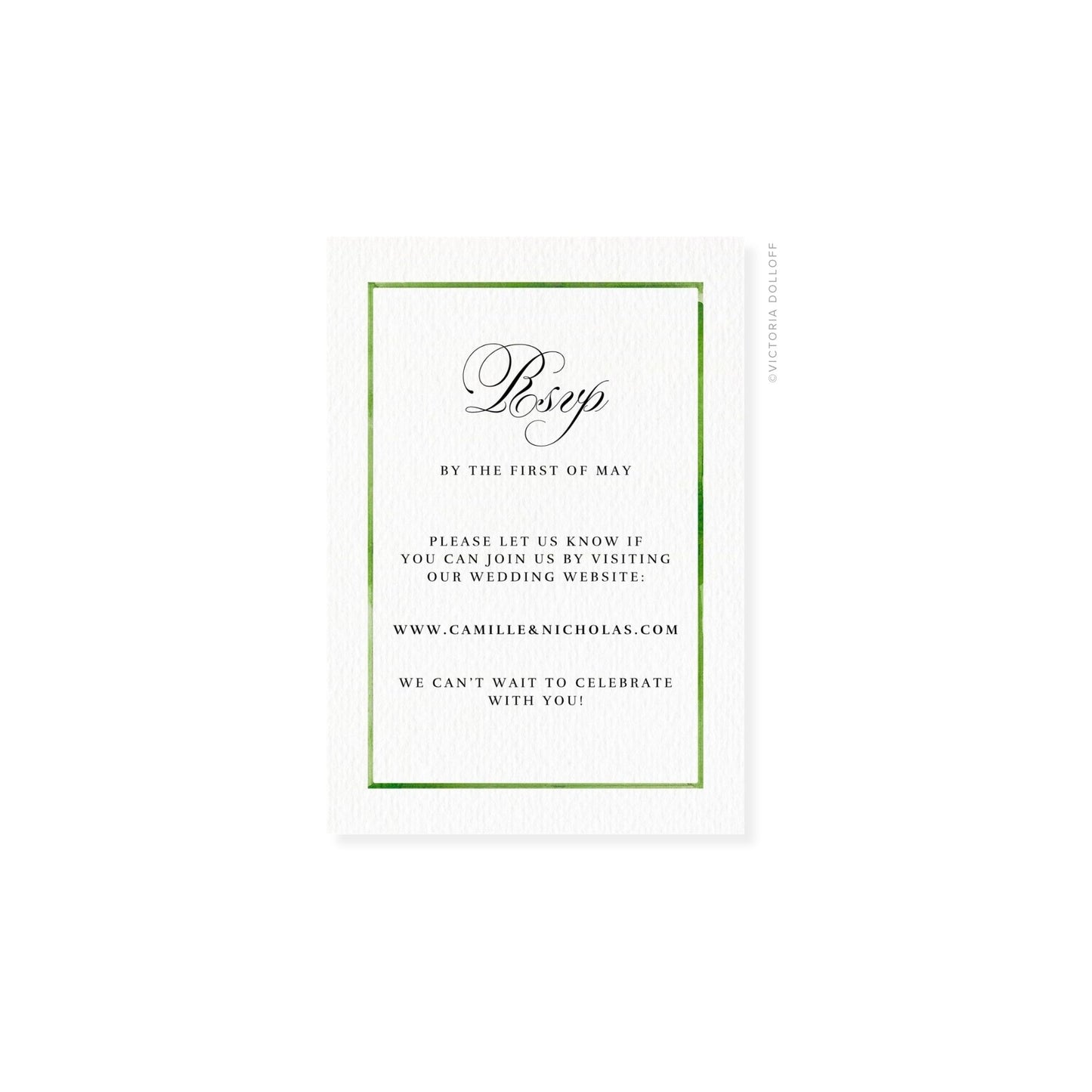 Camille Collection | Watercolor Border RSVP Card