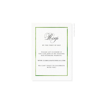Camille Collection | Watercolor Border RSVP Card