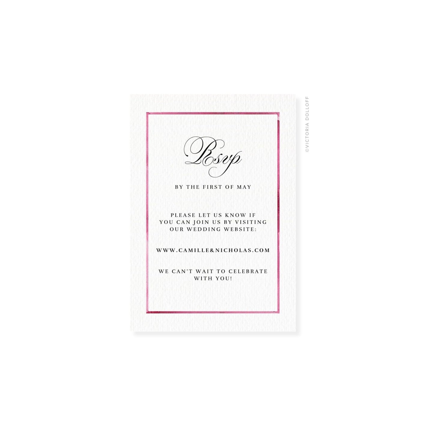 Camille Collection | Watercolor Border RSVP Card