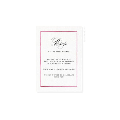 Camille Collection | Watercolor Border RSVP Card