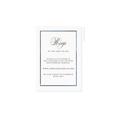 Camille Collection | Watercolor Border RSVP Card