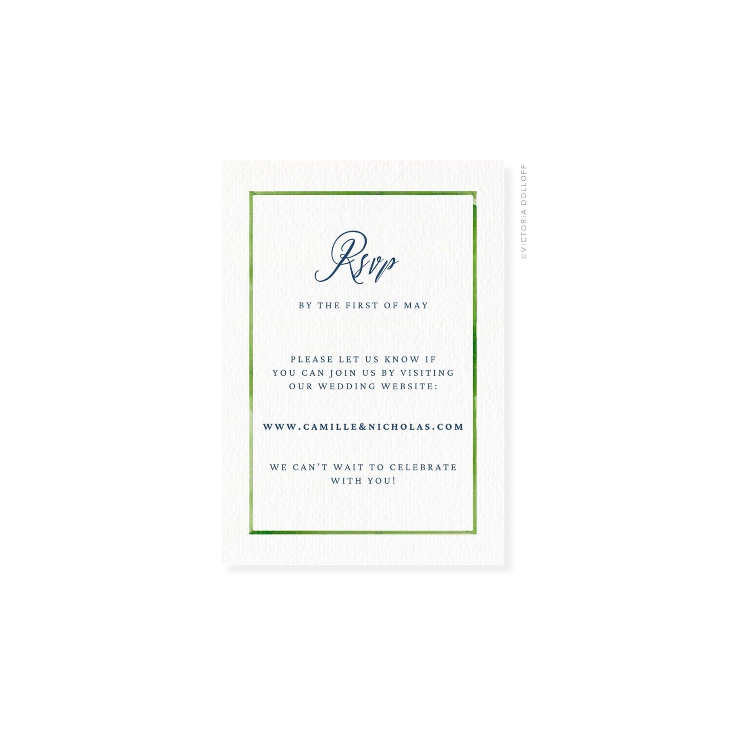 Camille Collection | Watercolor Border RSVP Card