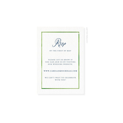 Camille Collection | Watercolor Border RSVP Card
