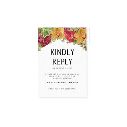 Haley Collection | Floral Watercolor RSVP Card