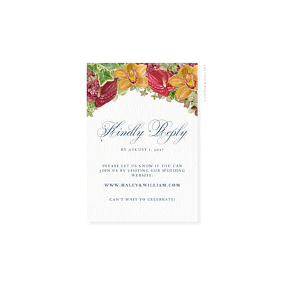 Haley Collection | Floral Watercolor RSVP Card