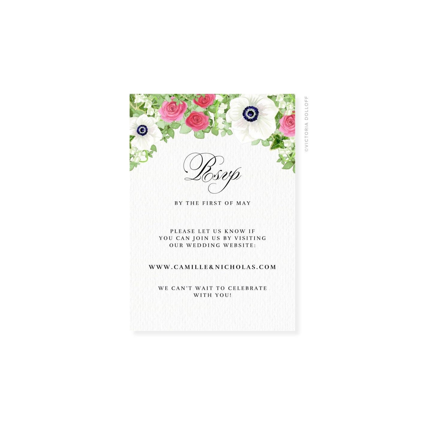 Camille Collection | Floral Watercolor RSVP Card