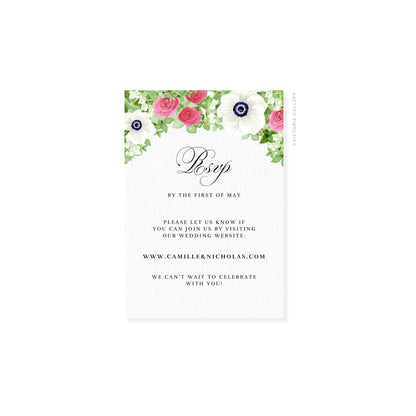 Camille Collection | Floral Watercolor RSVP Card