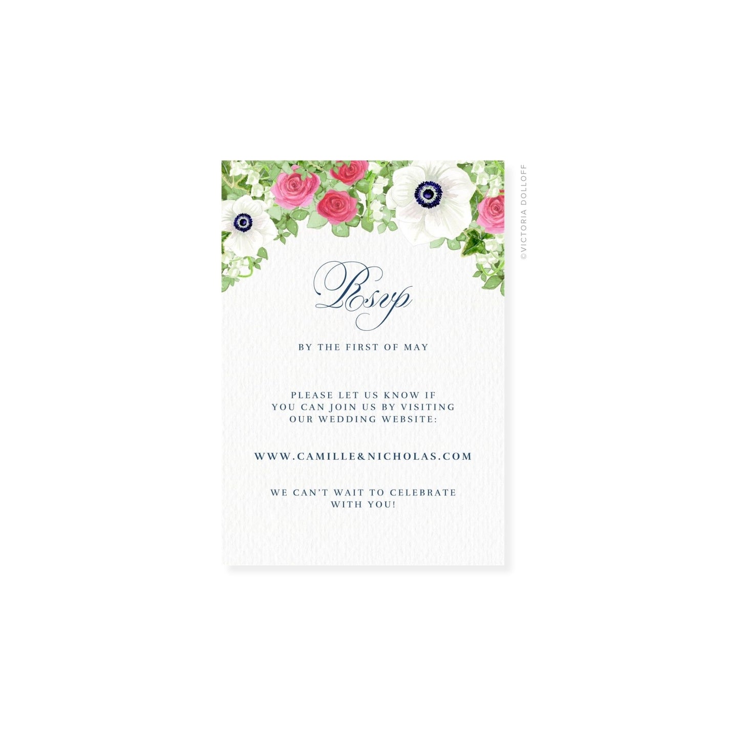Camille Collection | Floral Watercolor RSVP Card