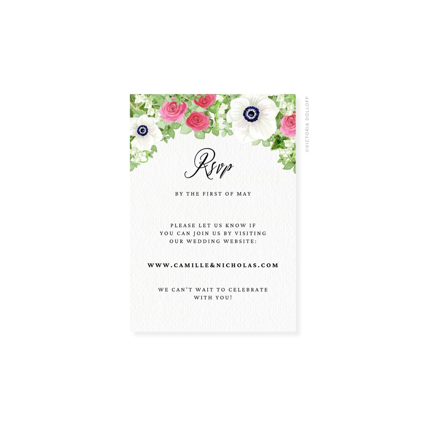 Camille Collection | Floral Watercolor RSVP Card