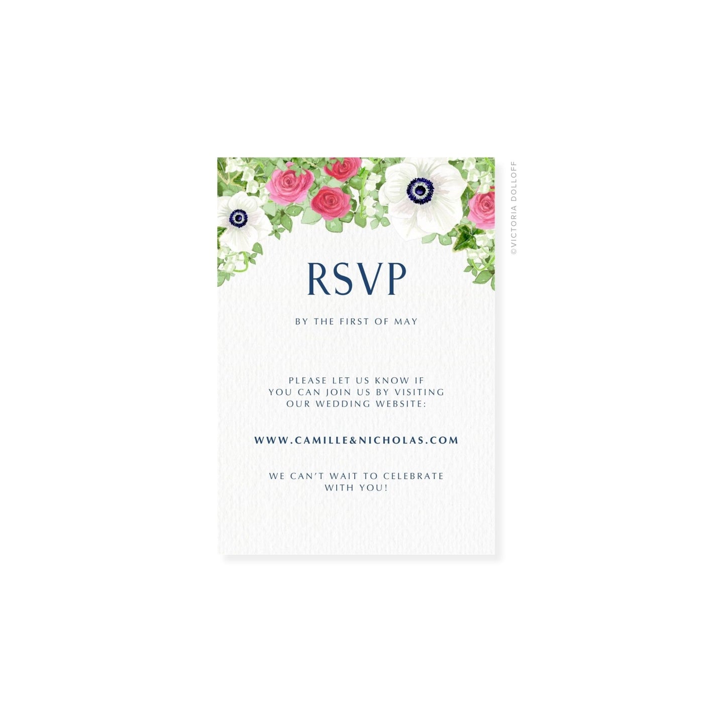 Camille Collection | Floral Watercolor RSVP Card
