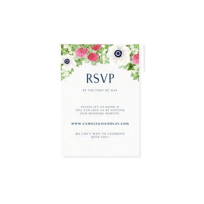 Camille Collection | Floral Watercolor RSVP Card