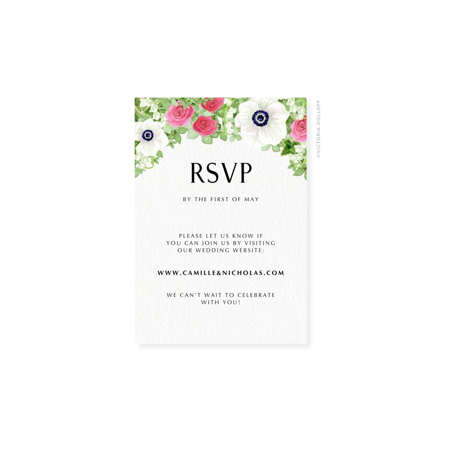 Camille Collection | Floral Watercolor RSVP Card