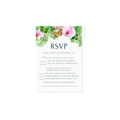 Kelly Collection | Floral Watercolor RSVP Card