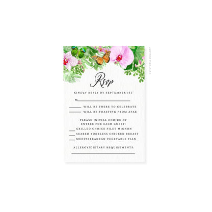 Kelly Collection | Floral Watercolor RSVP Card