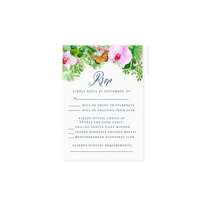 Kelly Collection | Floral Watercolor RSVP Card