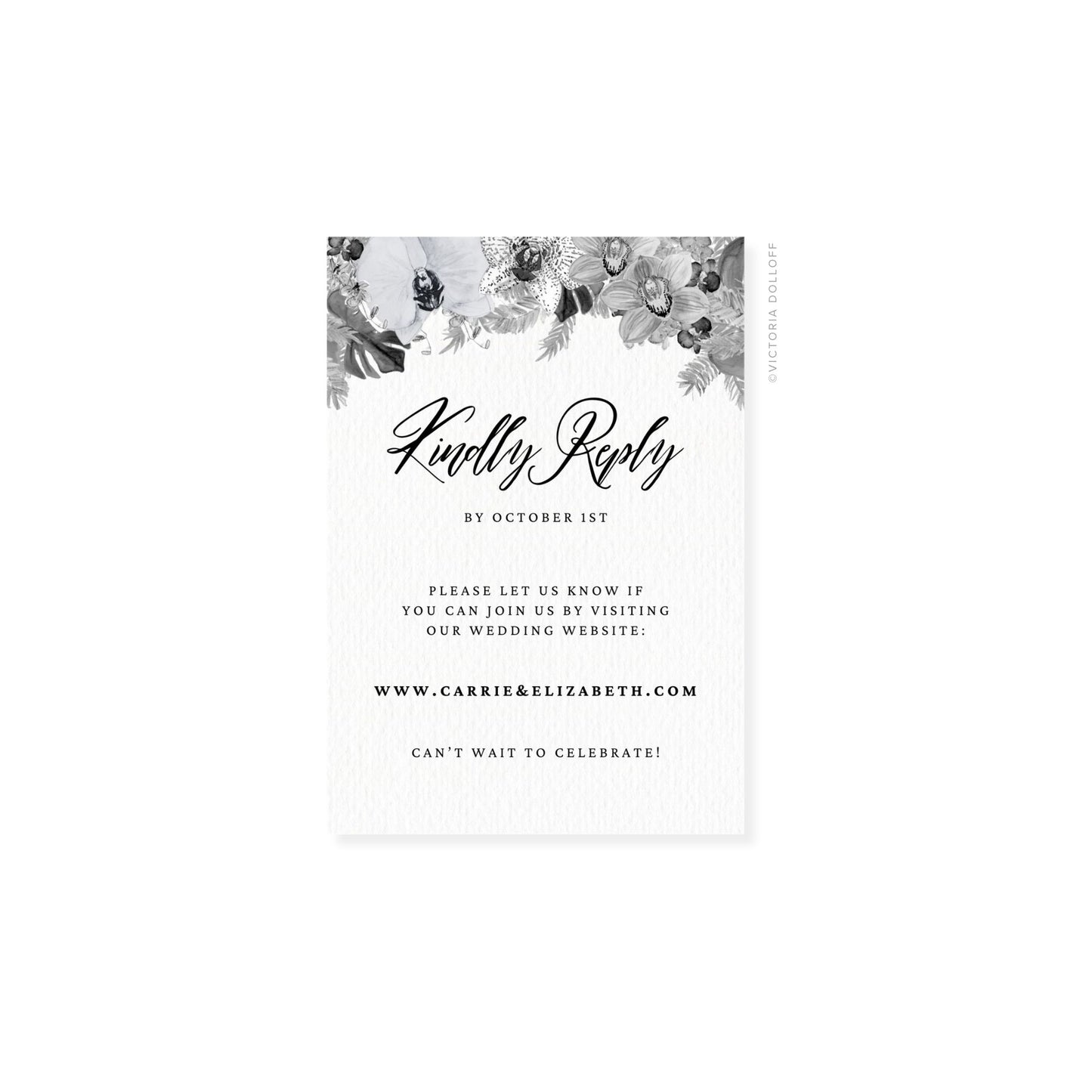 Carrie Collection | Floral Watercolor RSVP Card