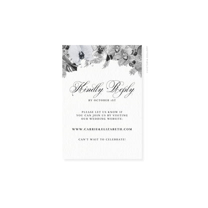 Carrie Collection | Floral Watercolor RSVP Card