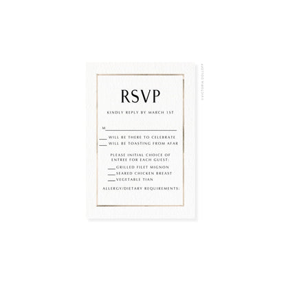 Kathryn Collection | Watercolor Border RSVP Card