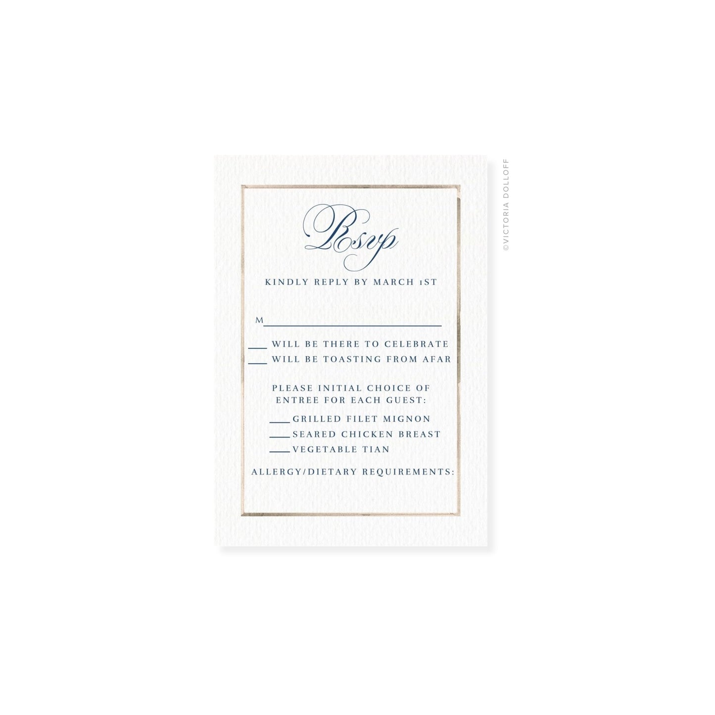 Kathryn Collection | Watercolor Border RSVP Card