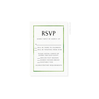 Kathryn Collection | Watercolor Border RSVP Card
