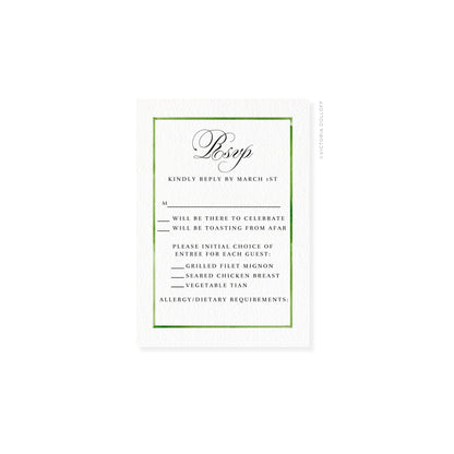 Kathryn Collection | Watercolor Border RSVP Card